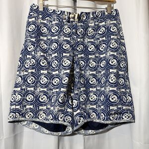 Patagonia Paddler Surf Swim Board Shorts Trunks Mens Dark Blue Geometric 30